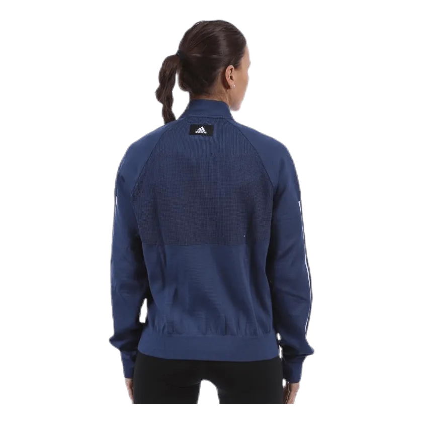 Adidas ID Knitted Bomber Jacket Blue