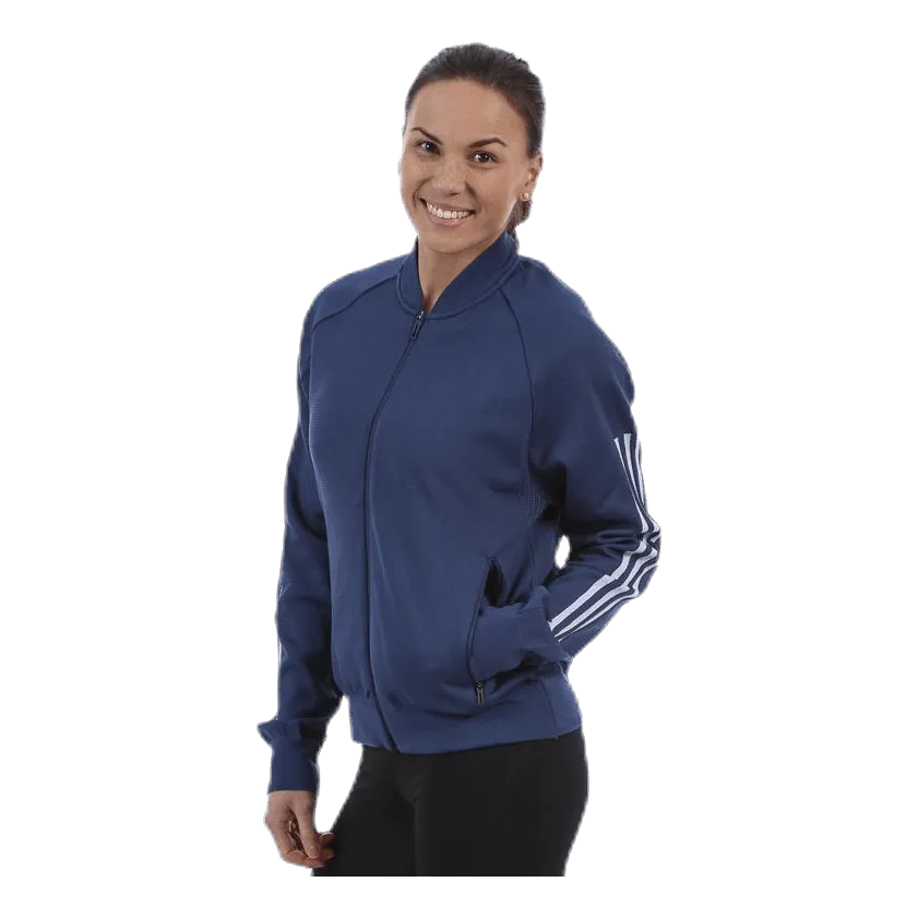 Adidas ID Knitted Bomber Jacket Blue