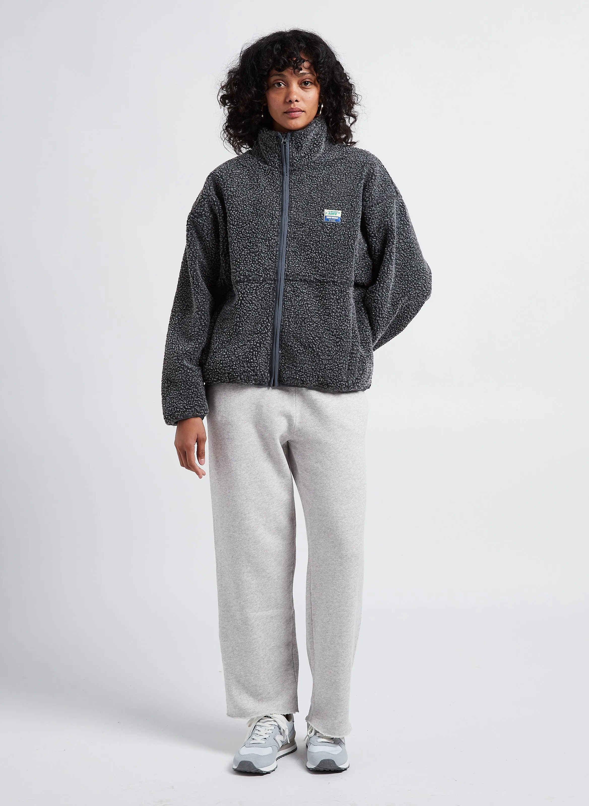 AMERICAN VINTAGE KODYTOWN  PANTALóN DE JOGGING RECTO DE ALGODóN EN GRIS