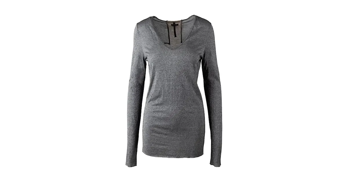 Autre Marque l.sol.segundo. Camiseta brillante Gris 