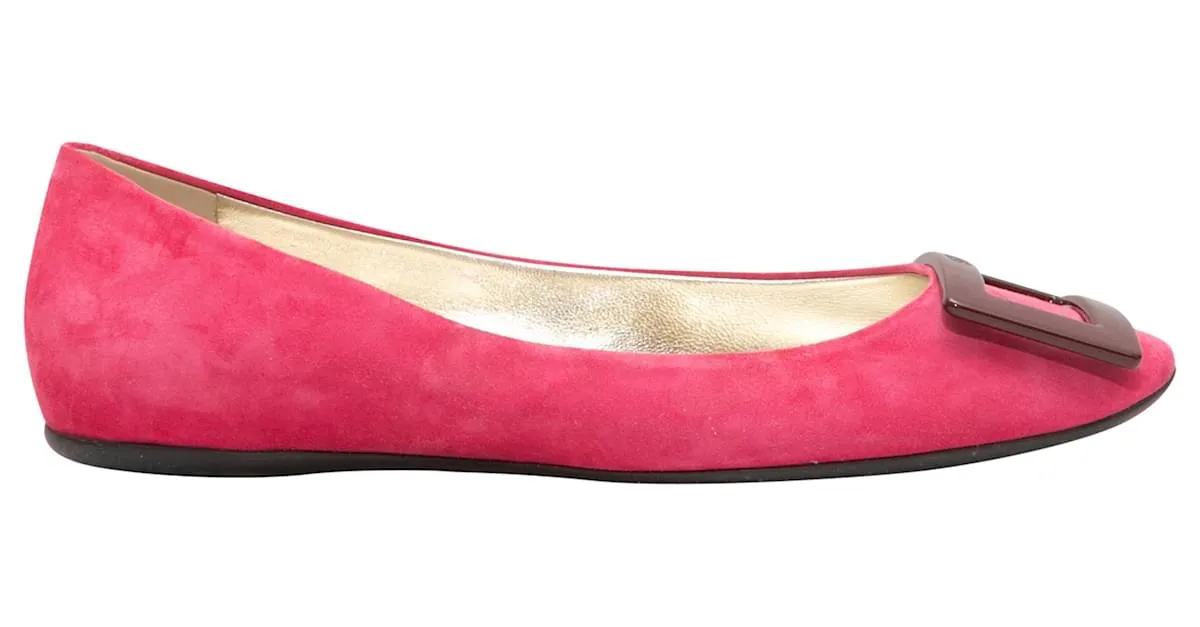 Bailarinas Roger Vivier Gommette fucsia y burdeos Talla 39 Rosa 