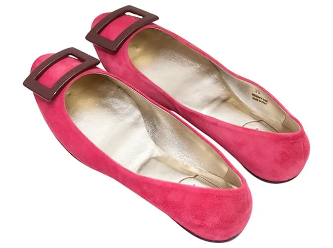 Bailarinas Roger Vivier Gommette fucsia y burdeos Talla 39 Rosa 