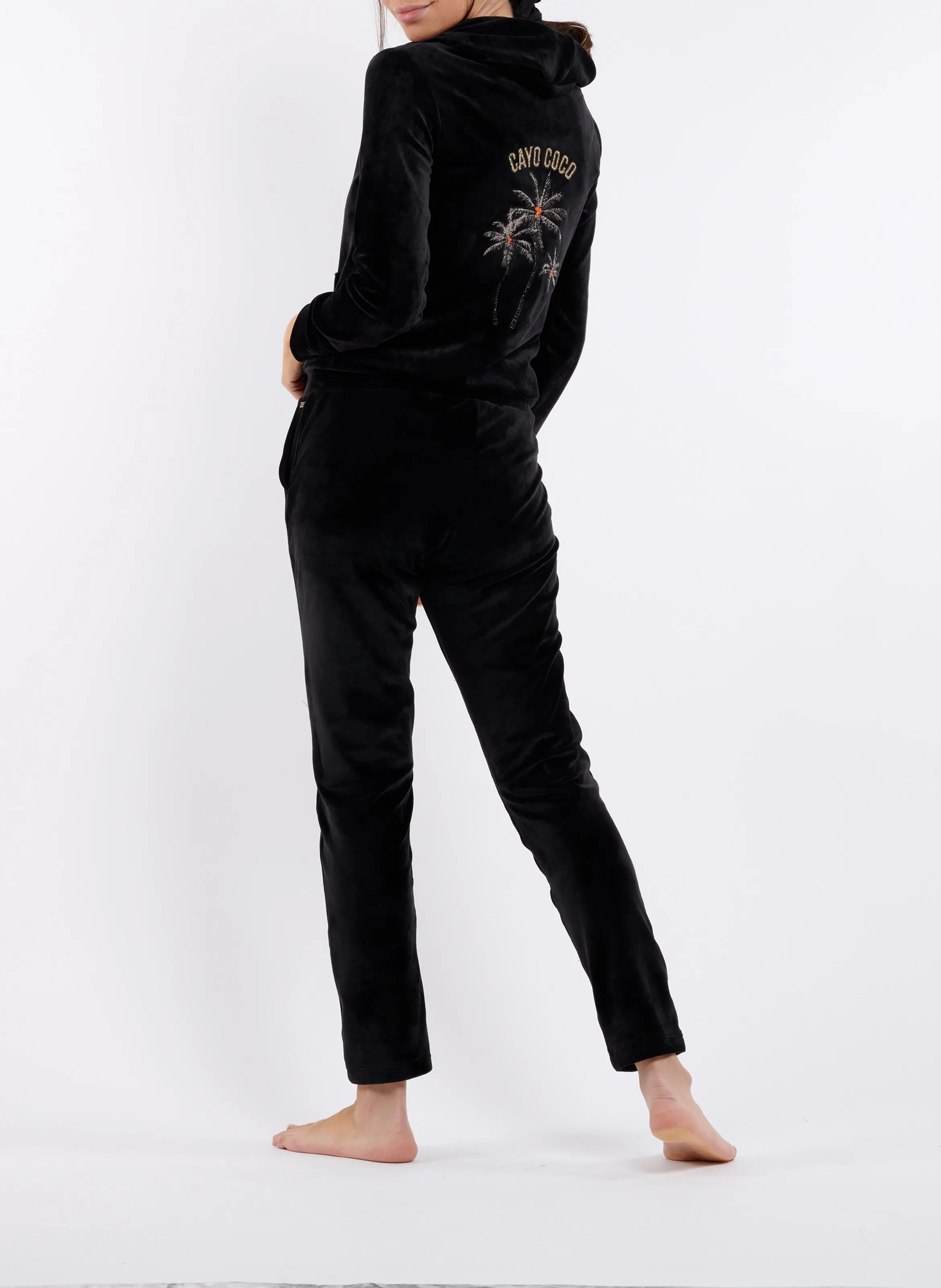 BANANA MOON KEENAN SEALAKE  PANTALóN DE JOGGING DE TERCIOPELO EN NEGRO