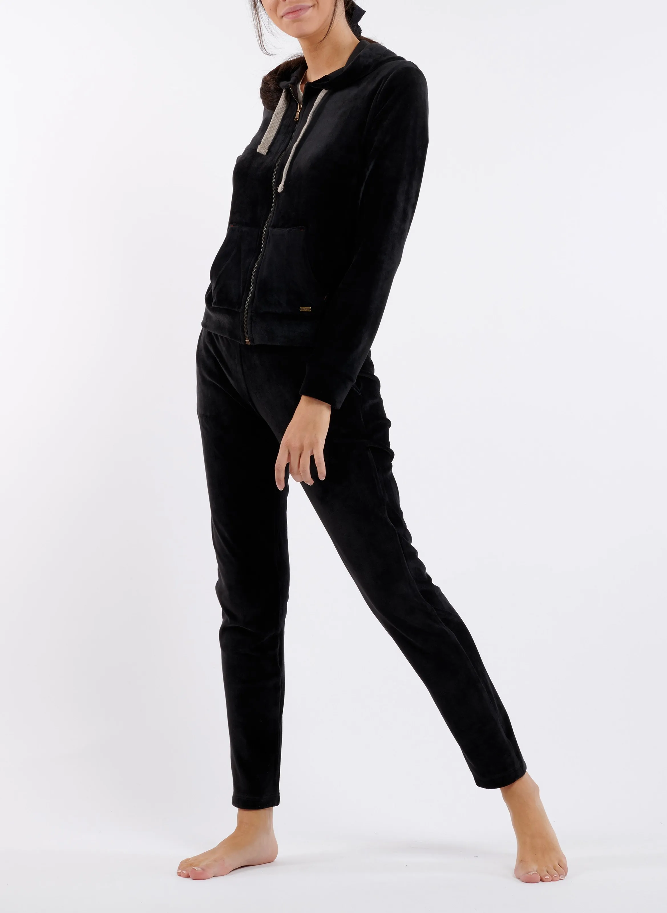 BANANA MOON KEENAN SEALAKE  PANTALóN DE JOGGING DE TERCIOPELO EN NEGRO