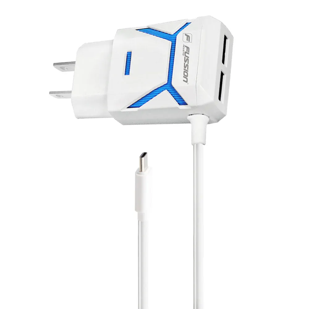 BC2614 CARGADOR CON 2 PUERTOS USB Y CABLE TIPO C