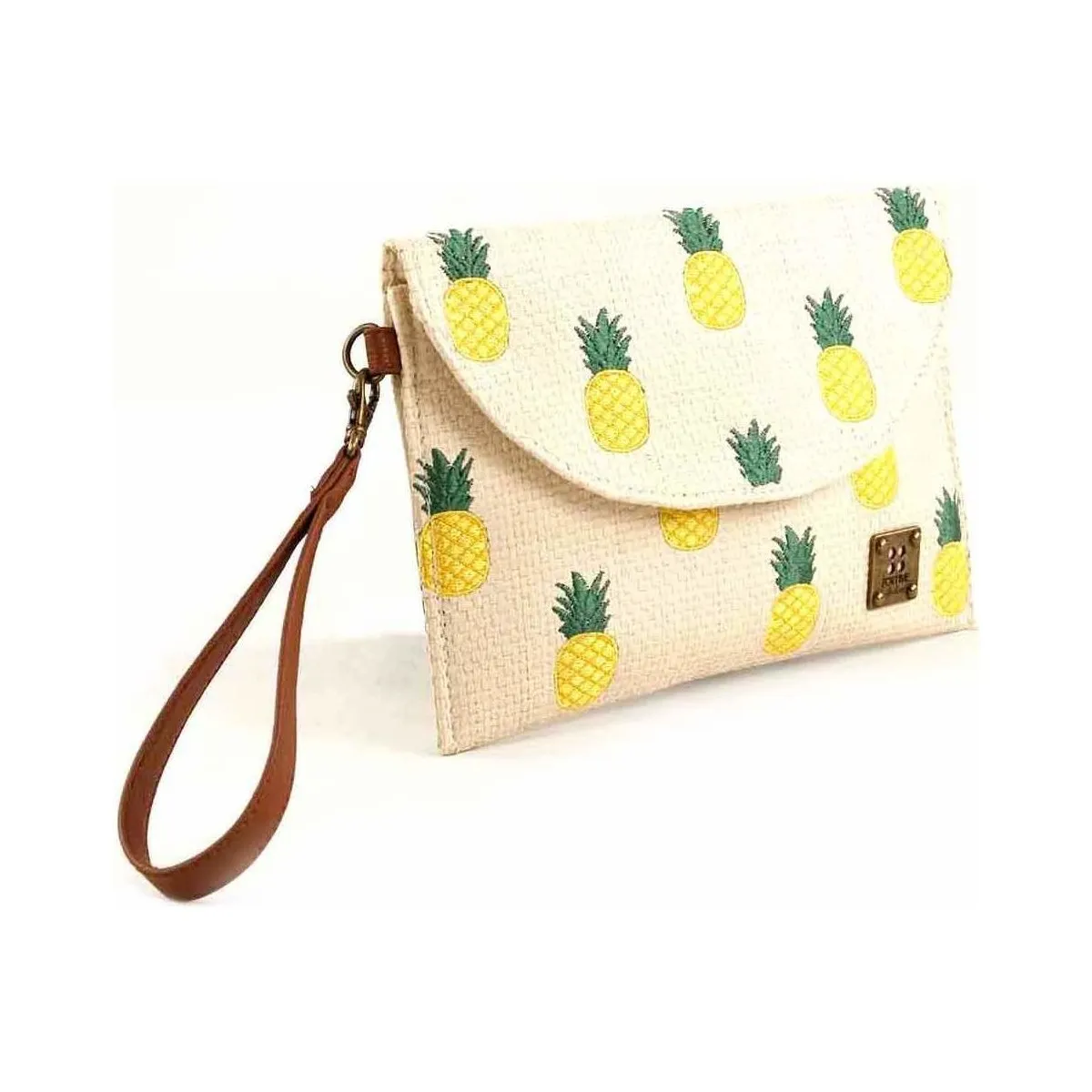 Bolso de rafia de mano Pineapple