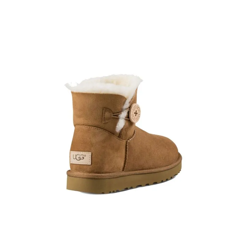 Botas UGG Mini Bailey Button II (castaña) mujer