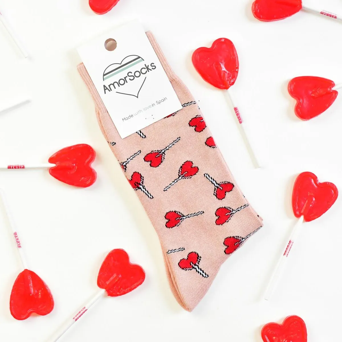 Calcetín AmorSocks Piruletas Nude
