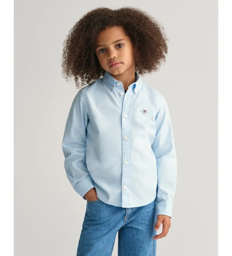 Camisa Oxford Shield Kids azul