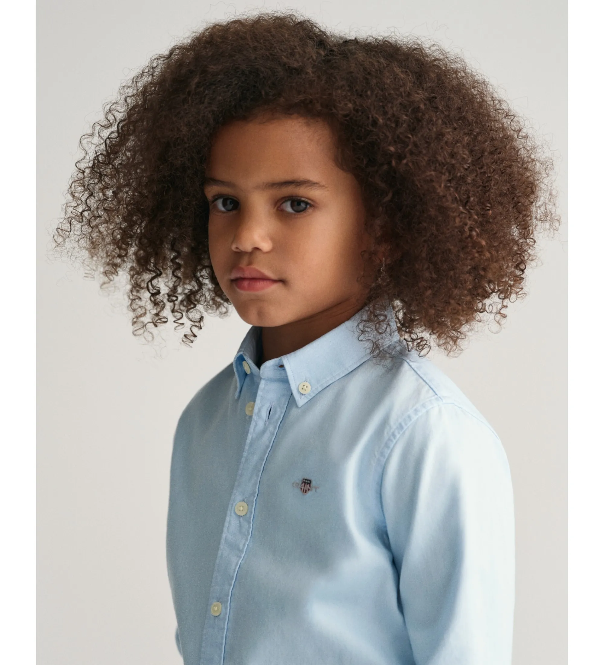 Camisa Oxford Shield Kids azul