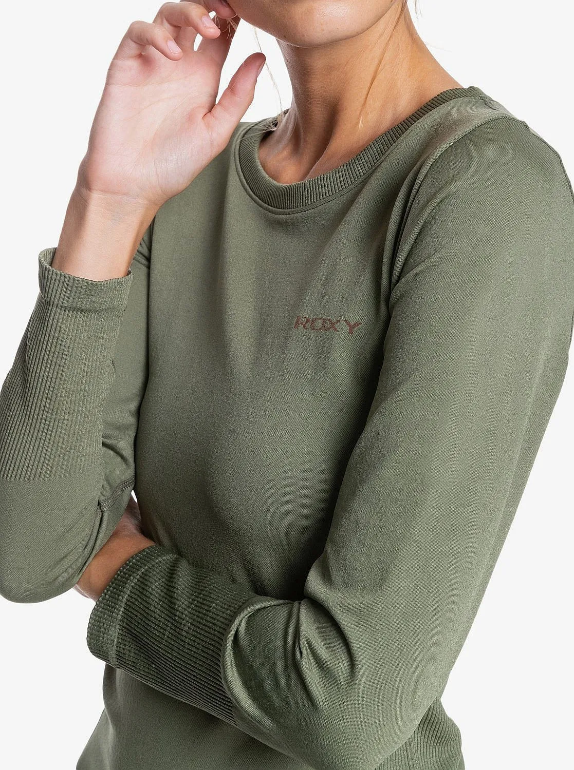 CAMISA ROXY PROUD OF BEING LS  TPC0/DEEP LICHEN GREEN  WOMEN´S