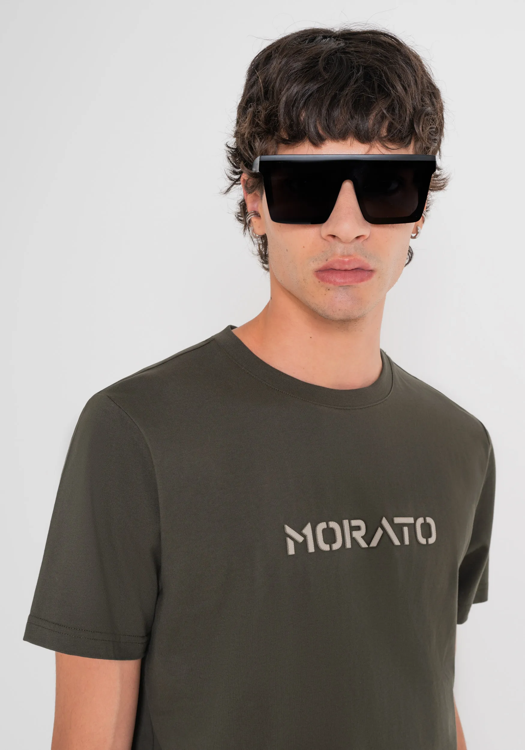 CAMISETA REGULAR FIT DE JERSEY DE ALGODÓN VERDE CON LOGOTIPO