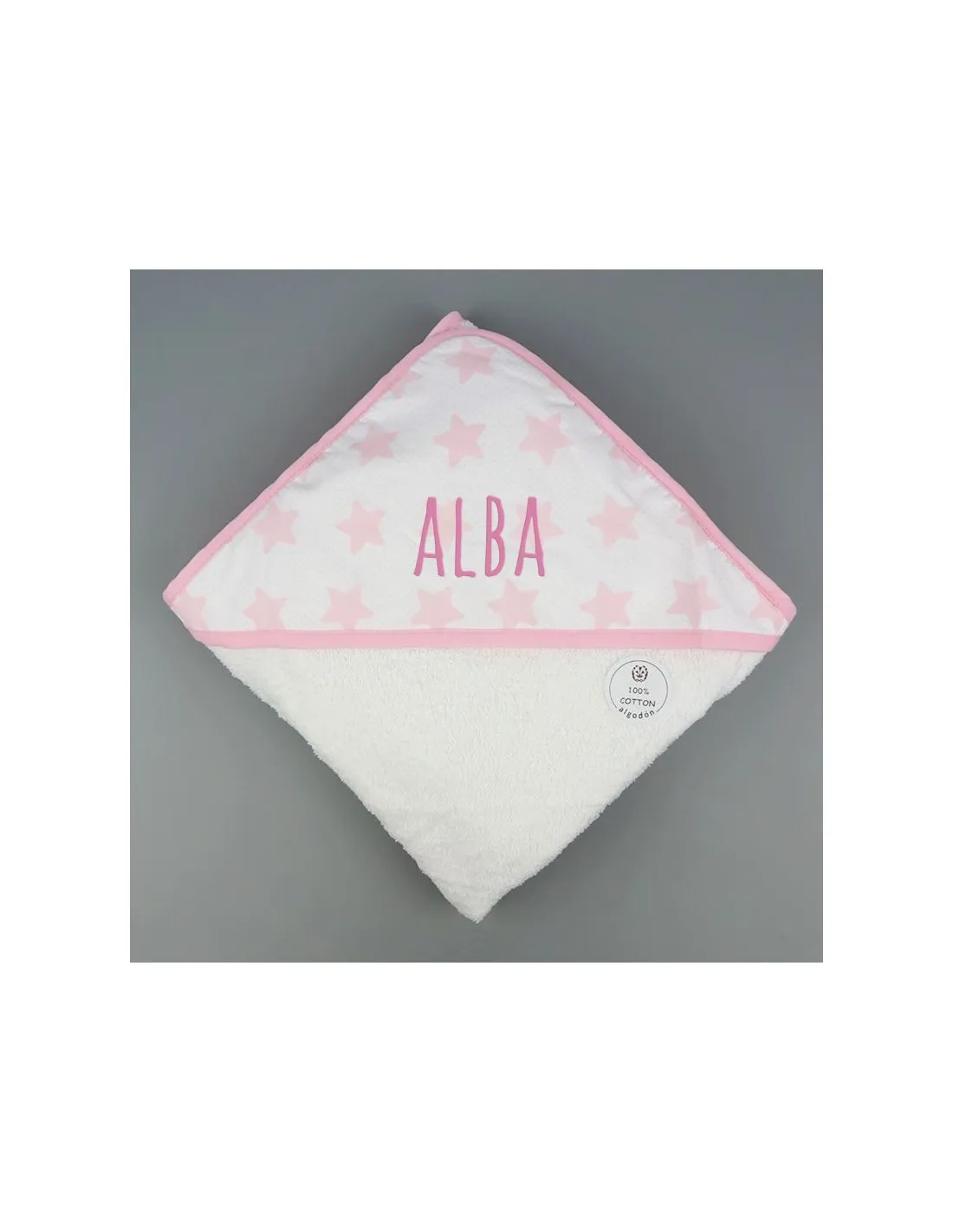 Capa de baño Estrellas Rosa personalizada de Mi Pipo