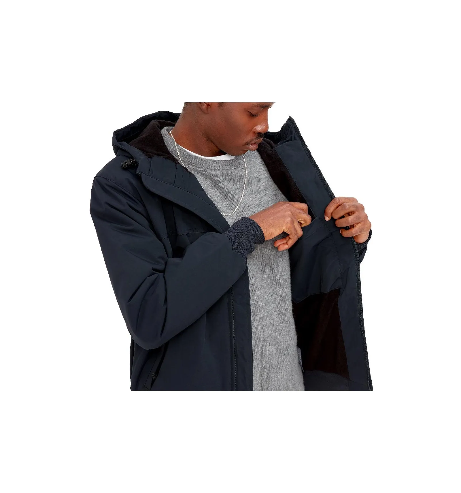 CARHARTT WIP HOODED SAIL JACKET DARK NAVY/WHITE