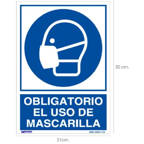 CARTEL OBLIGATORIO USO MASCARILLA