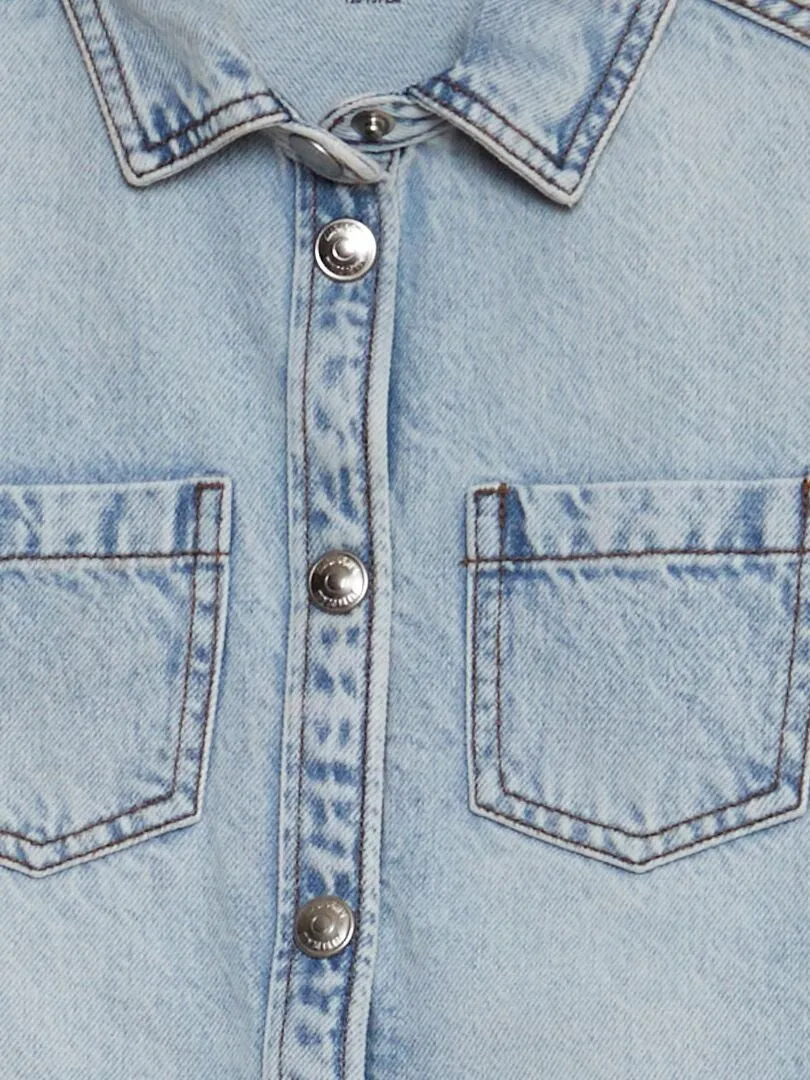 CHALECO CON BORDADOS  AZUL