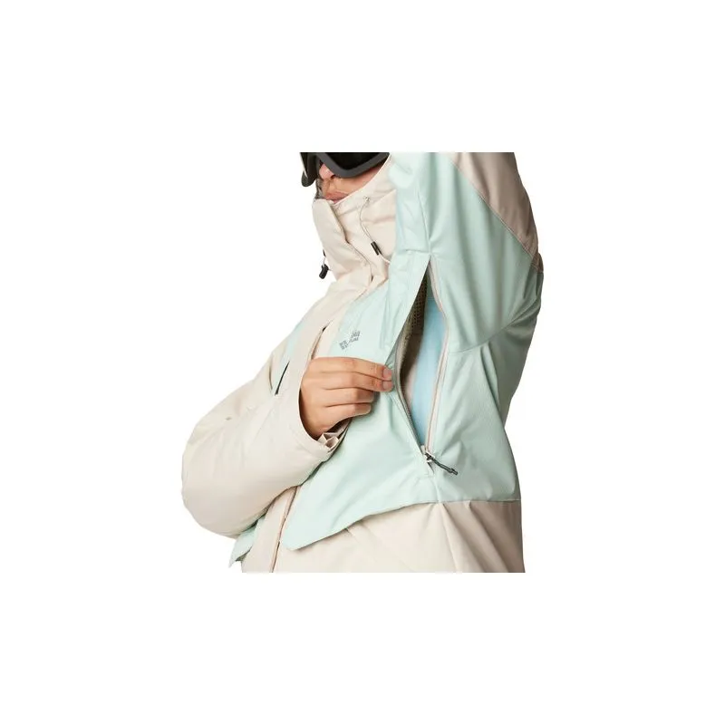 Chaqueta de esquí para mujer Columbia Highland Summit (Dark Stone, Aqua Haze)