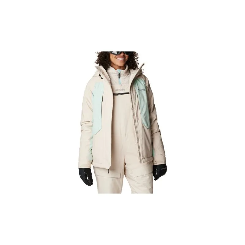 Chaqueta de esquí para mujer Columbia Highland Summit (Dark Stone, Aqua Haze)