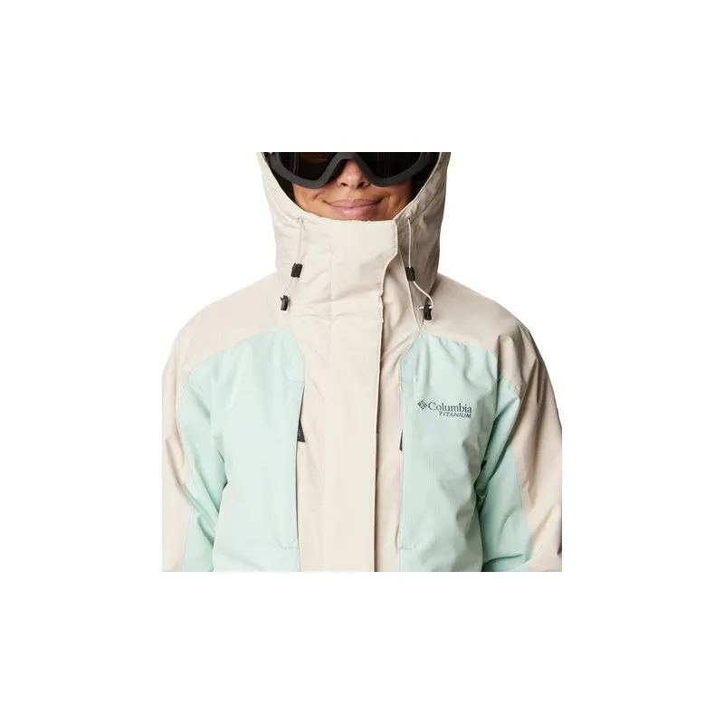 Chaqueta de esquí para mujer Columbia Highland Summit (Dark Stone, Aqua Haze)