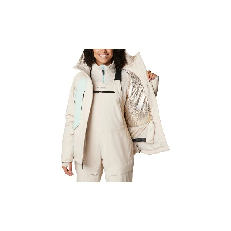Chaqueta de esquí para mujer Columbia Highland Summit (Dark Stone, Aqua Haze)