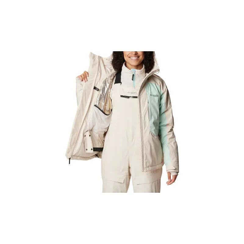 Chaqueta de esquí para mujer Columbia Highland Summit (Dark Stone, Aqua Haze)