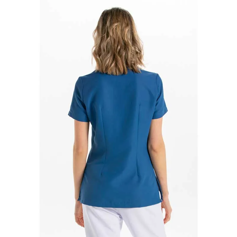 CHAQUETA ENTALLADA AZUL CON VIVOS AZUL CLARO  DYNEKE