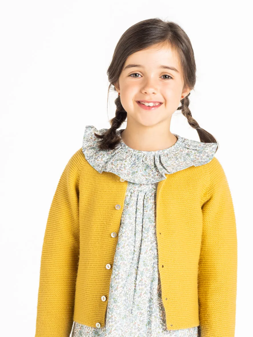 Chaqueta mostaza botones