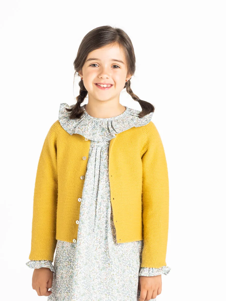 Chaqueta mostaza botones