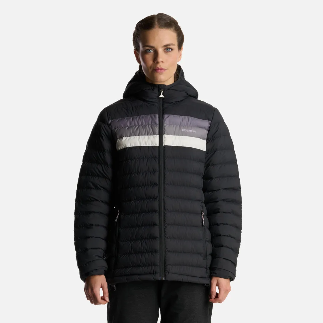 Chaqueta Mujer Infiernillo con gorro Negro Haka Honu