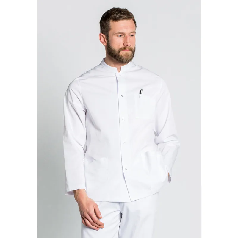 CHAQUETA UNISEX CUELLO TIRILLA BLANCA MANGA LARGA  DYNEKE