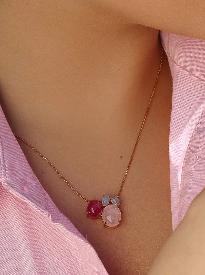 Collares con piedras naturales diseo de cabouchon