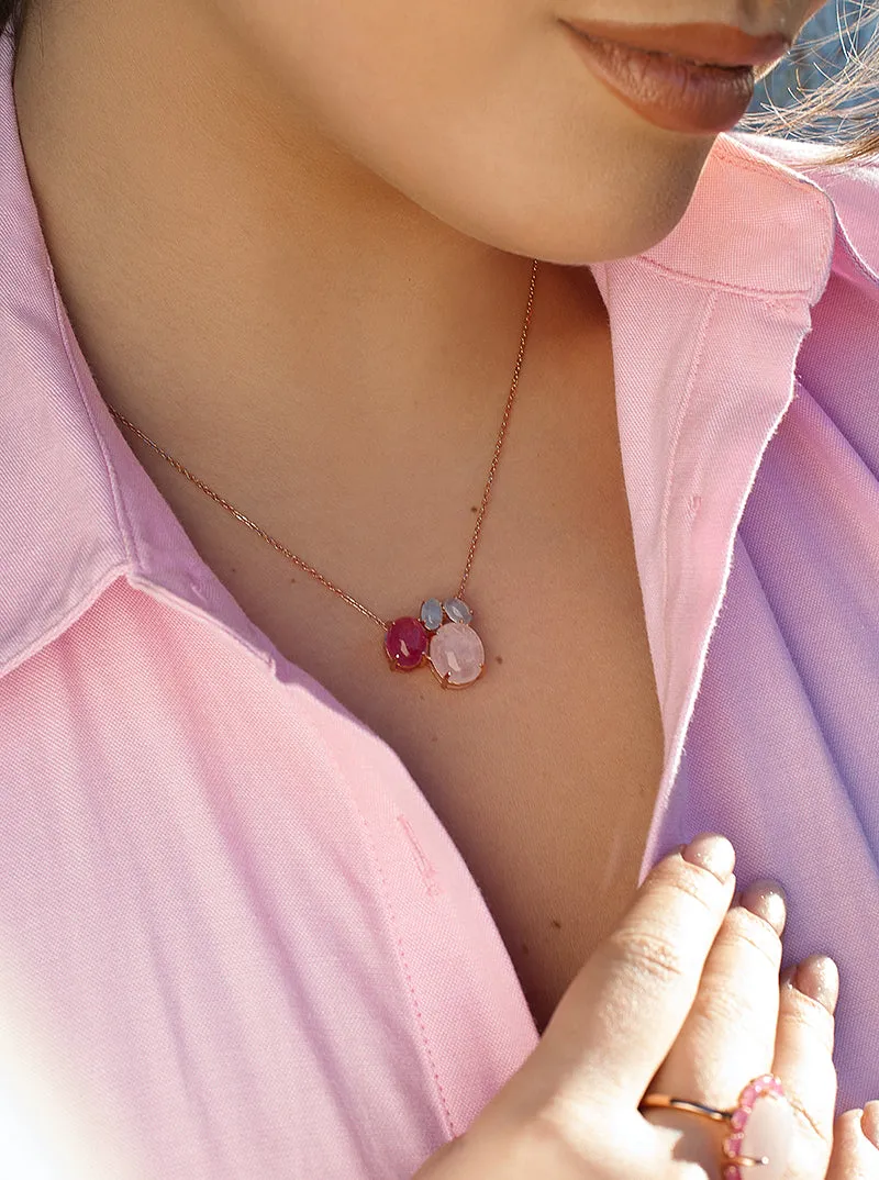 Collares con piedras naturales diseo de cabouchon