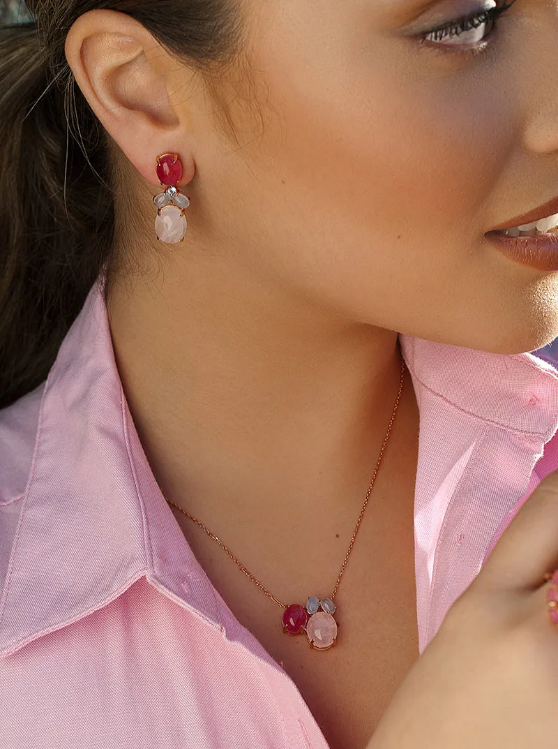 Collares con piedras naturales diseo de cabouchon
