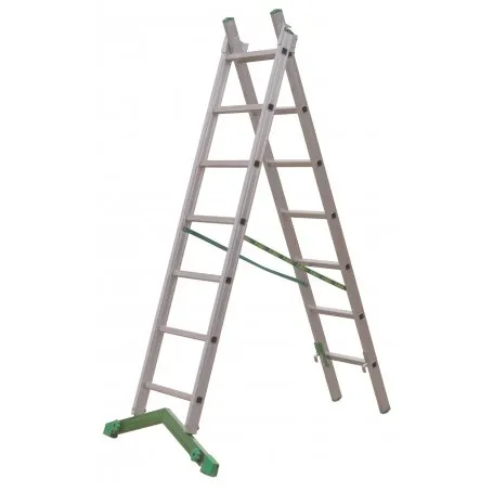 ESCALERA DE ALUMINIO MULTIUSOS 2 TRAMOS 7+7 PELDAñOS PLABELL PI207