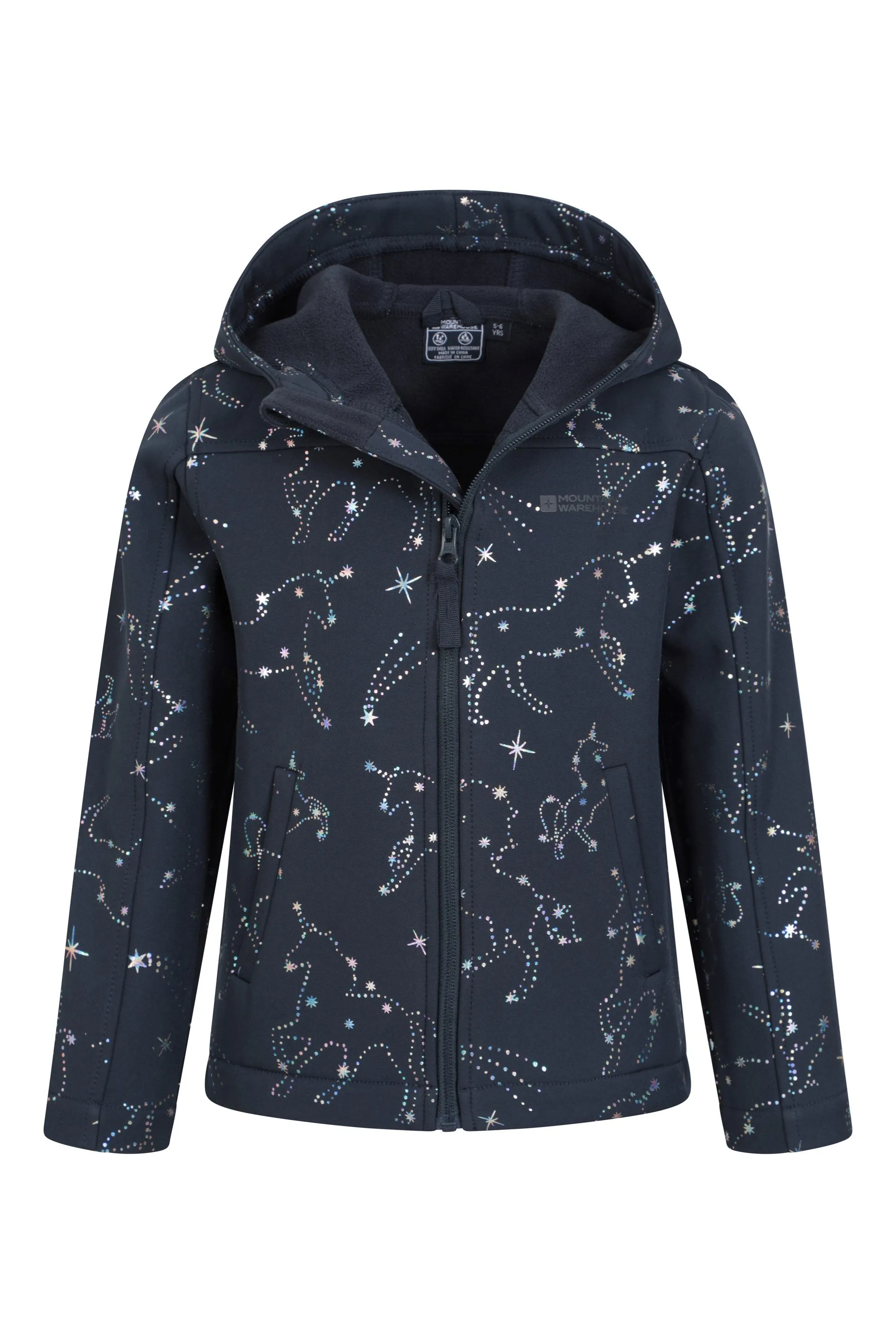 Exodus II softshell infantil estampada y resistente al agua