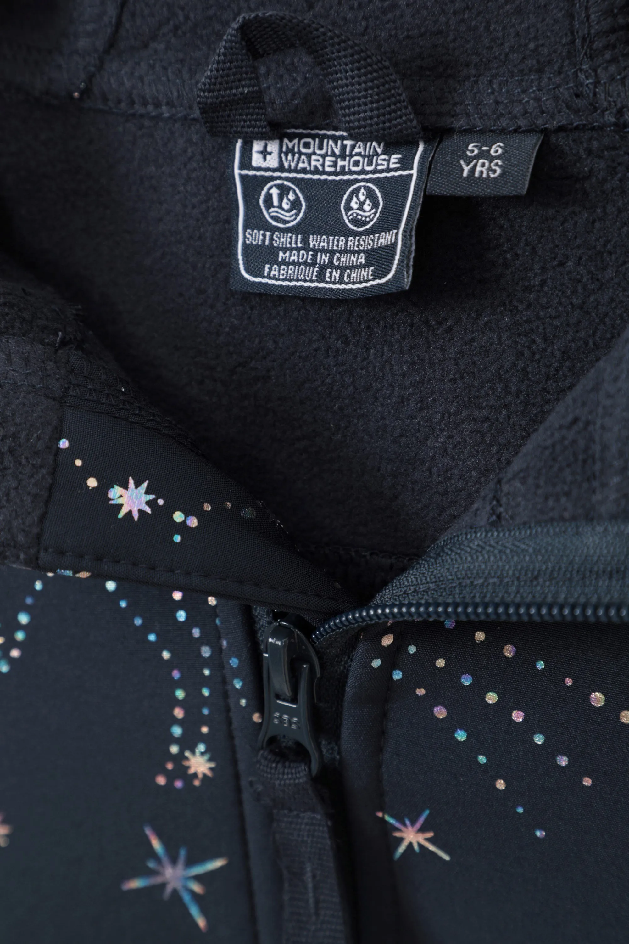 Exodus II softshell infantil estampada y resistente al agua