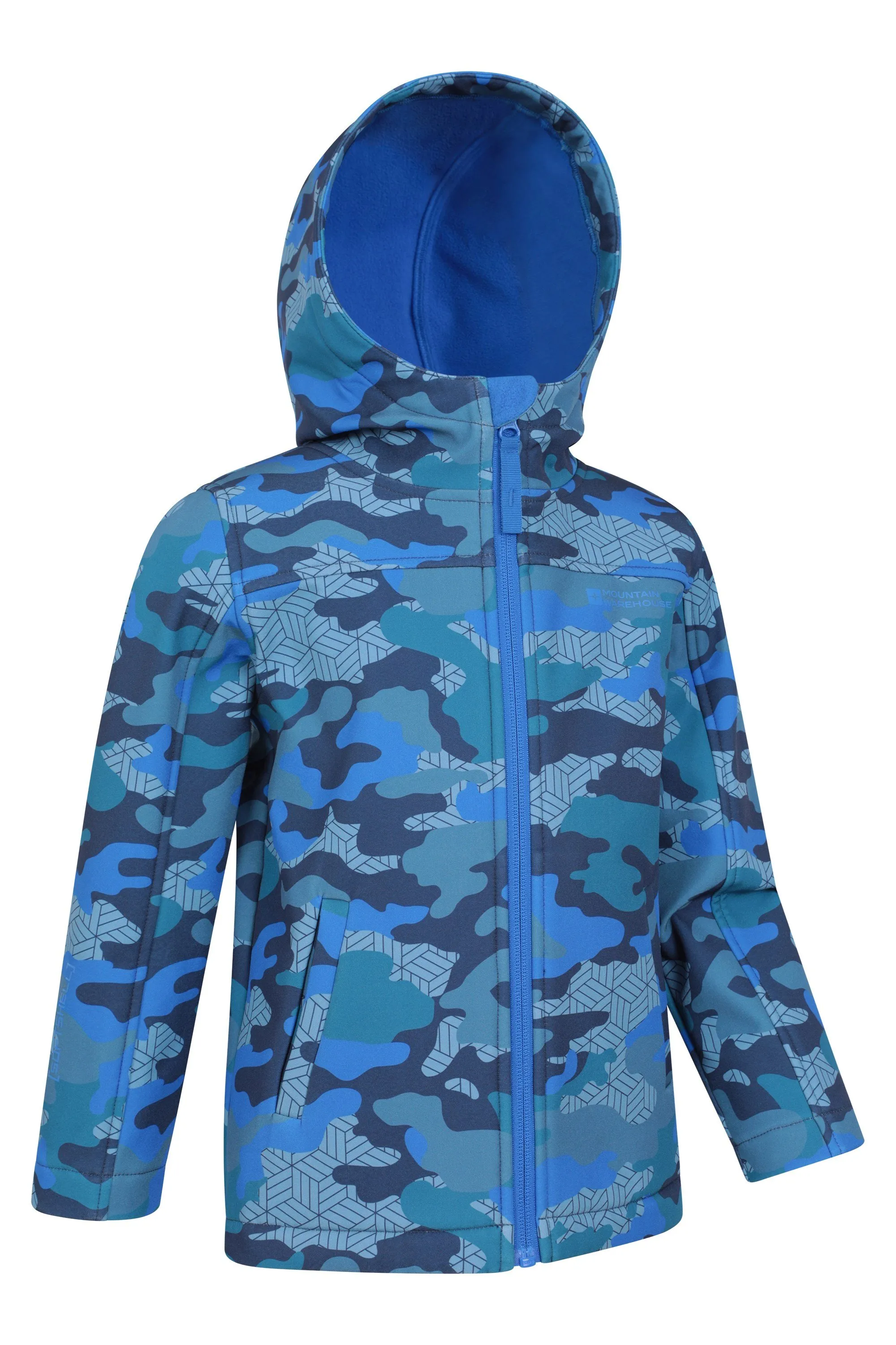 Exodus II softshell infantil estampada y resistente al agua