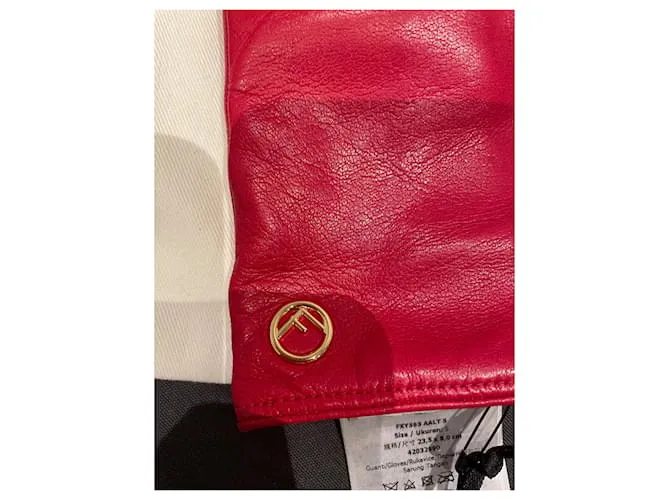Fendi Guantes Roja 