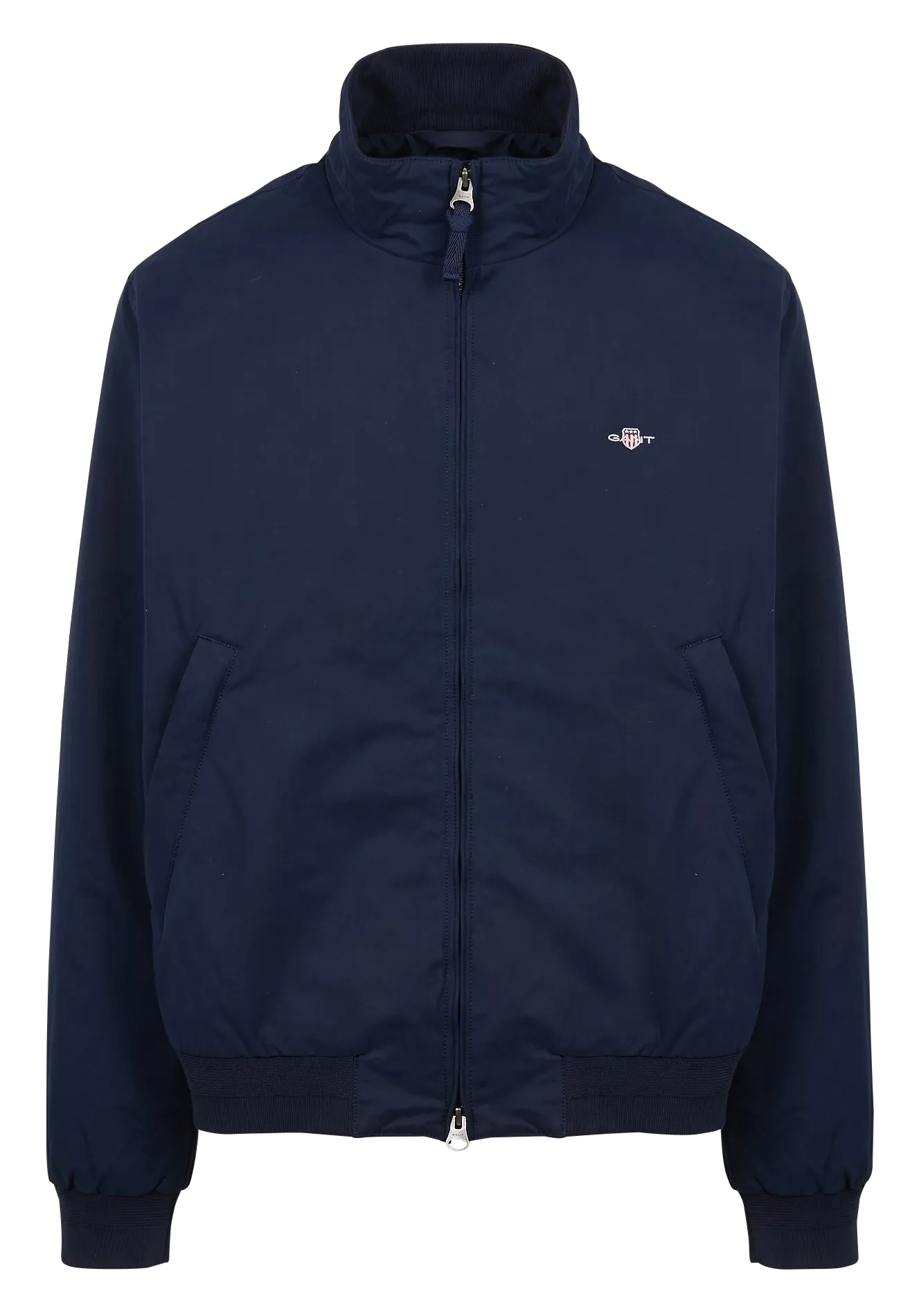 GANT Chaqueta recta con cuello alto en azul