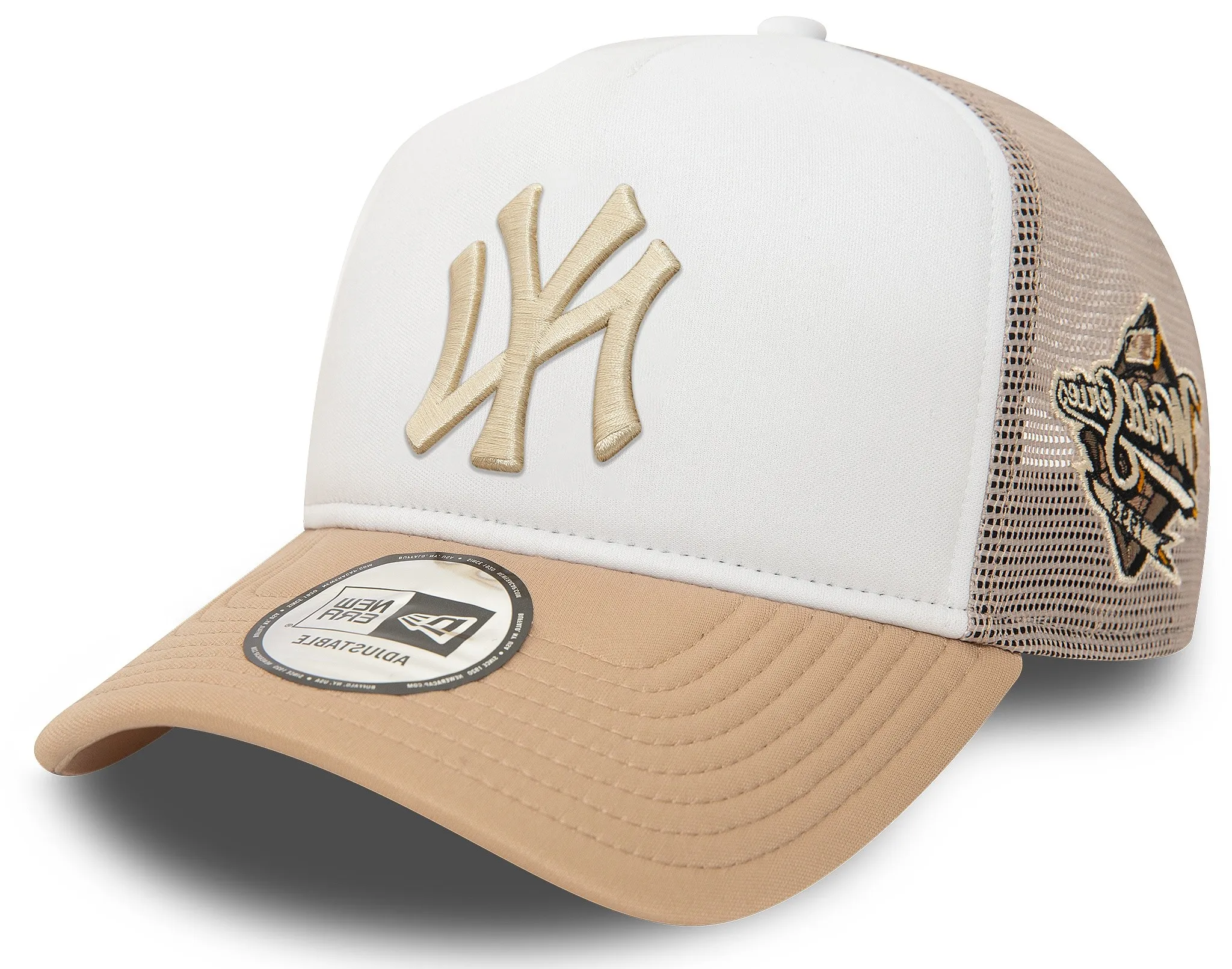 GORRA CON VISERA NEW ERA 9FO AF WORLD TRUCKER MLB NEW YORK YANKEES  BEIGE  MEN´S