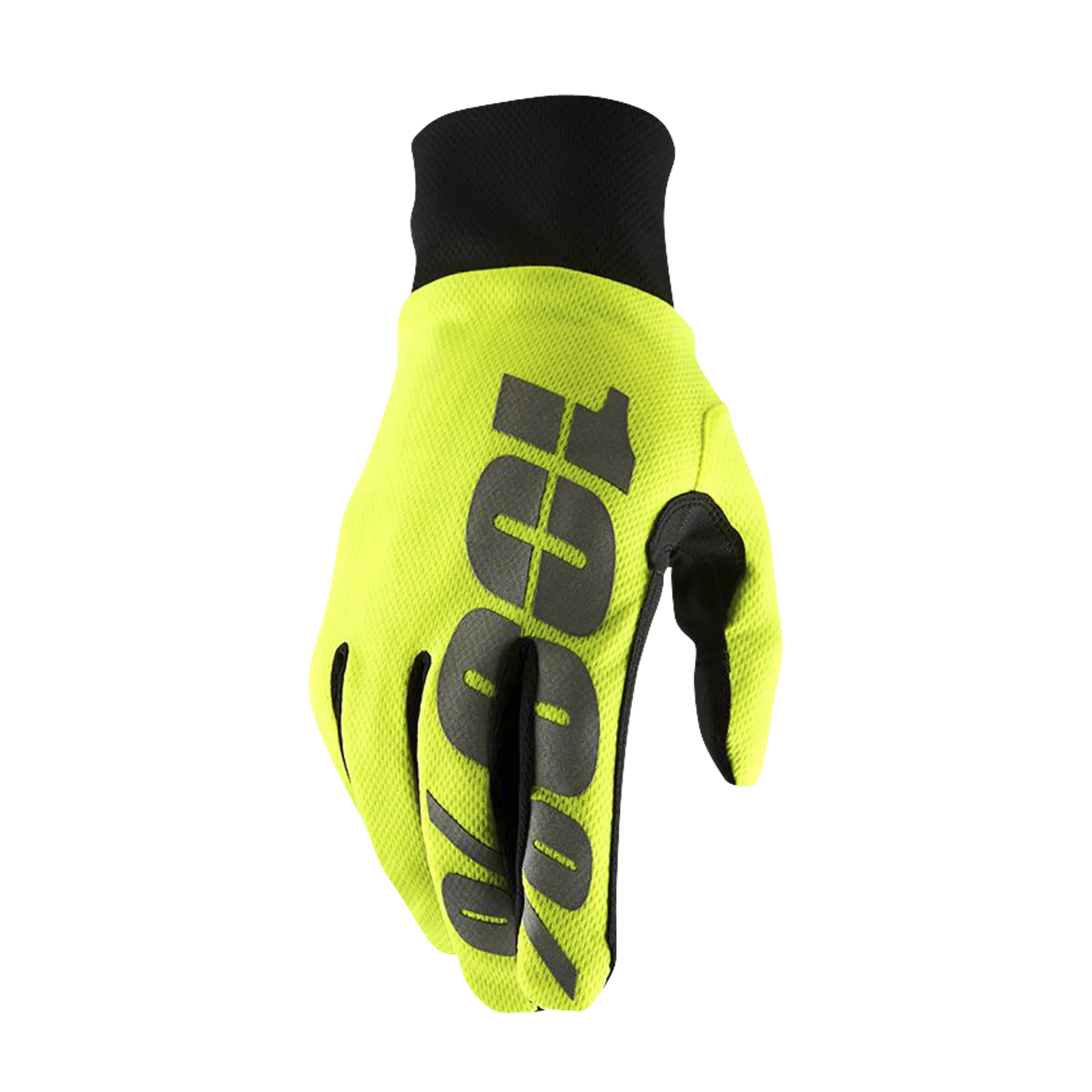 Guantes de Cross 100% Hydromatic Impermeables Amarillo Fluo