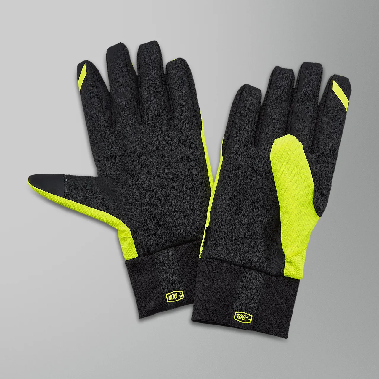 Guantes de Cross 100% Hydromatic Impermeables Amarillo Fluo