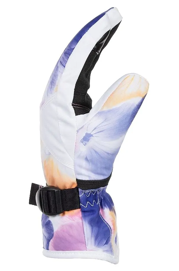 GUANTES ROXY JETTY  WBB1/BRIGHT WHITE PANSY PANSY RG  GIRL´S