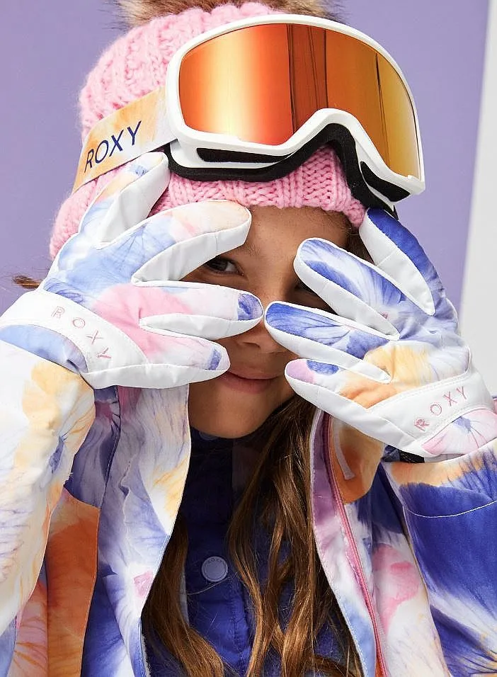 GUANTES ROXY JETTY  WBB1/BRIGHT WHITE PANSY PANSY RG  GIRL´S