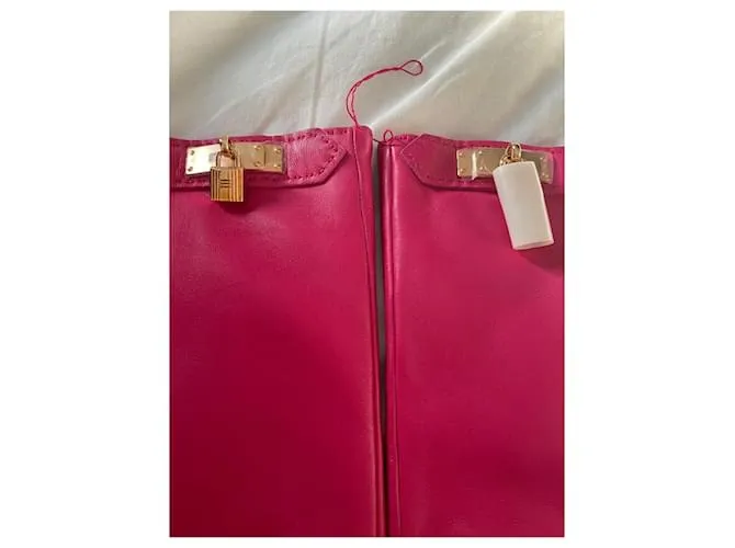 Hermès Guantes Rosa 