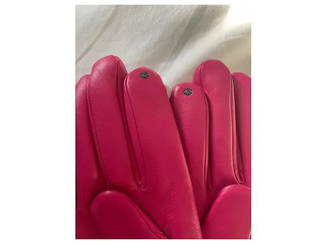 Hermès Guantes Rosa 