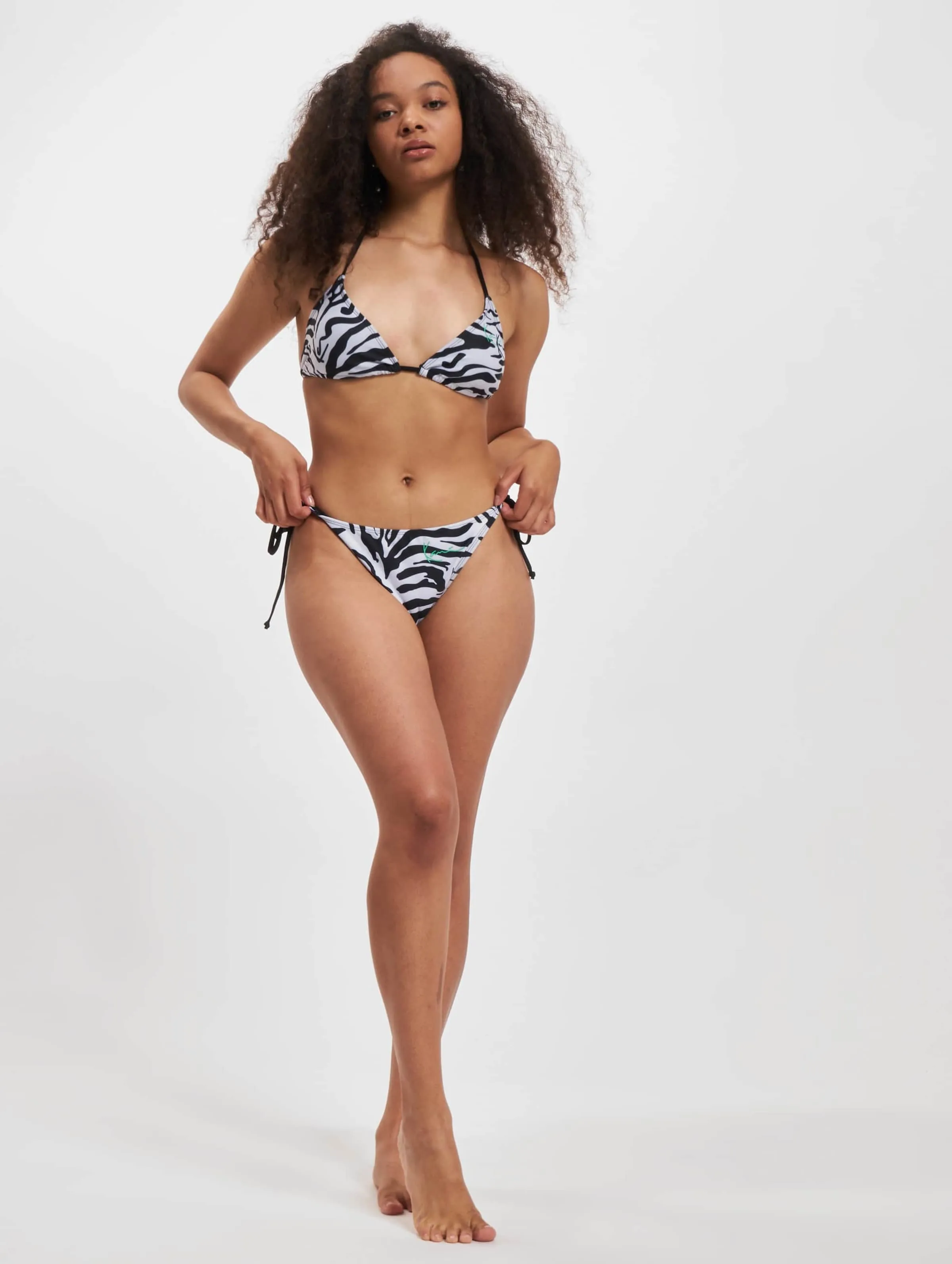 Karl Kani Small Signature Zebra Triangle Bikini Bottom
