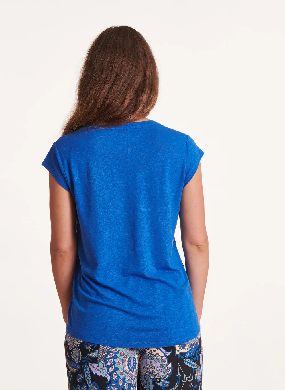 LA FEE MARABOUTEE Camiseta recta de manga corta en azul