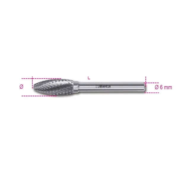 Lima rotativa de metal duro, corte cruzado HM4