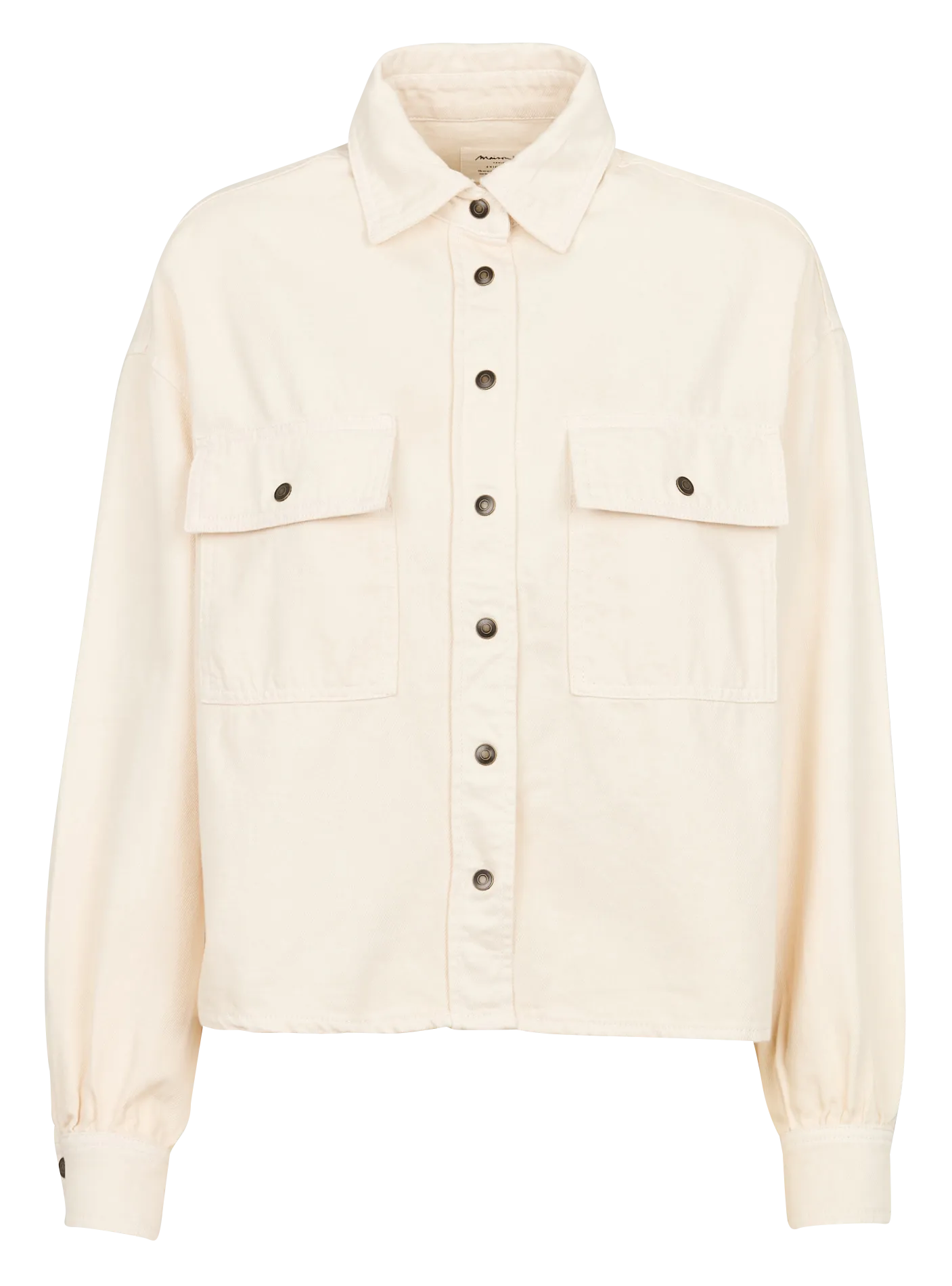 MAISON 123 CLARA  CHAQUETA DE LINO CON CUELLO CLáSICO EN BEIGE